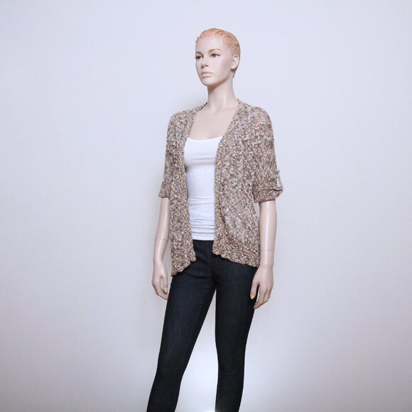 Chico's Knit Open Cardigan with Sleeve Strap Multicolors Women Size S - Picture 2 of 10